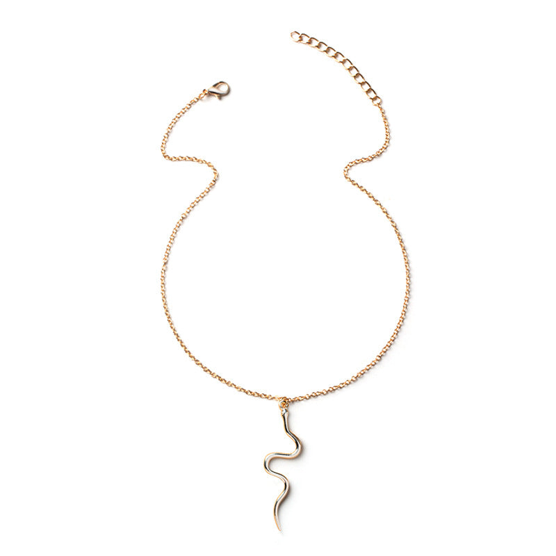 Wholesale Alloy Snake Element Necklace